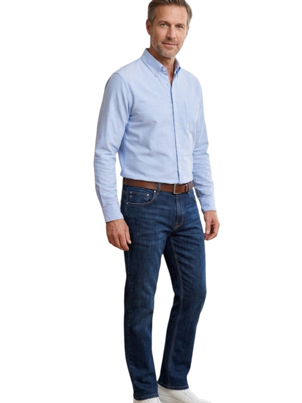 BRAX Feel Good Cooper Straight Leg Jeans Men’s 35x27.5 Blue Denim Hemmed 
AA